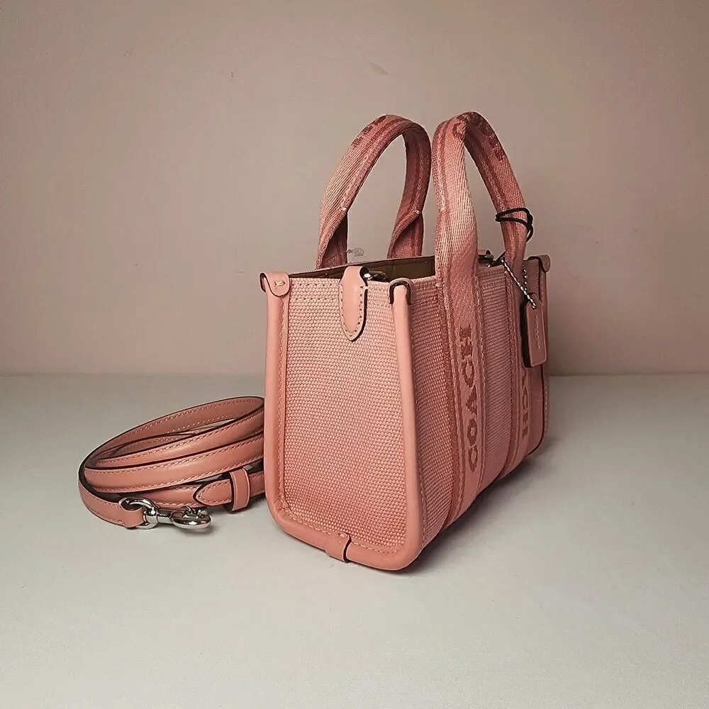 NWT Coach Smith Mini Tote CS618 Silver Light Blush Pink